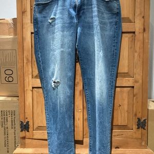 Express Slim Straight Distressed Jeans 36/30
